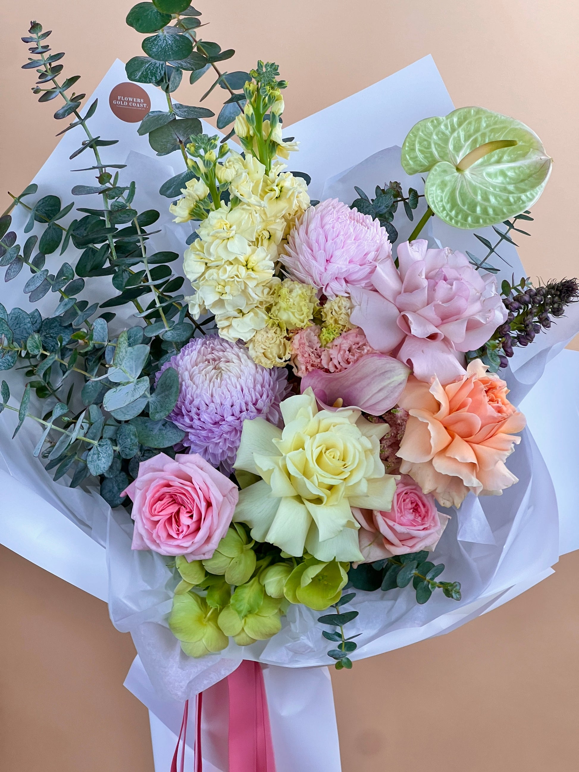 Dreamy Pastels-Flower-Delivery-Gold-Coast-Florist-Flowers Gold Coast-Mini-Beautifully Wrapped-https://www.flowersgoldcoast.com.au-best-florist