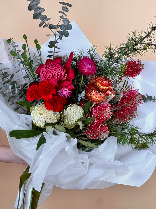 Natives Christmas-Flower-Delivery-Gold-Coast-Florist-Flowers Gold Coast-Beautifully Wrapped-Petite-https://www.flowersgoldcoast.com.au-best-florist