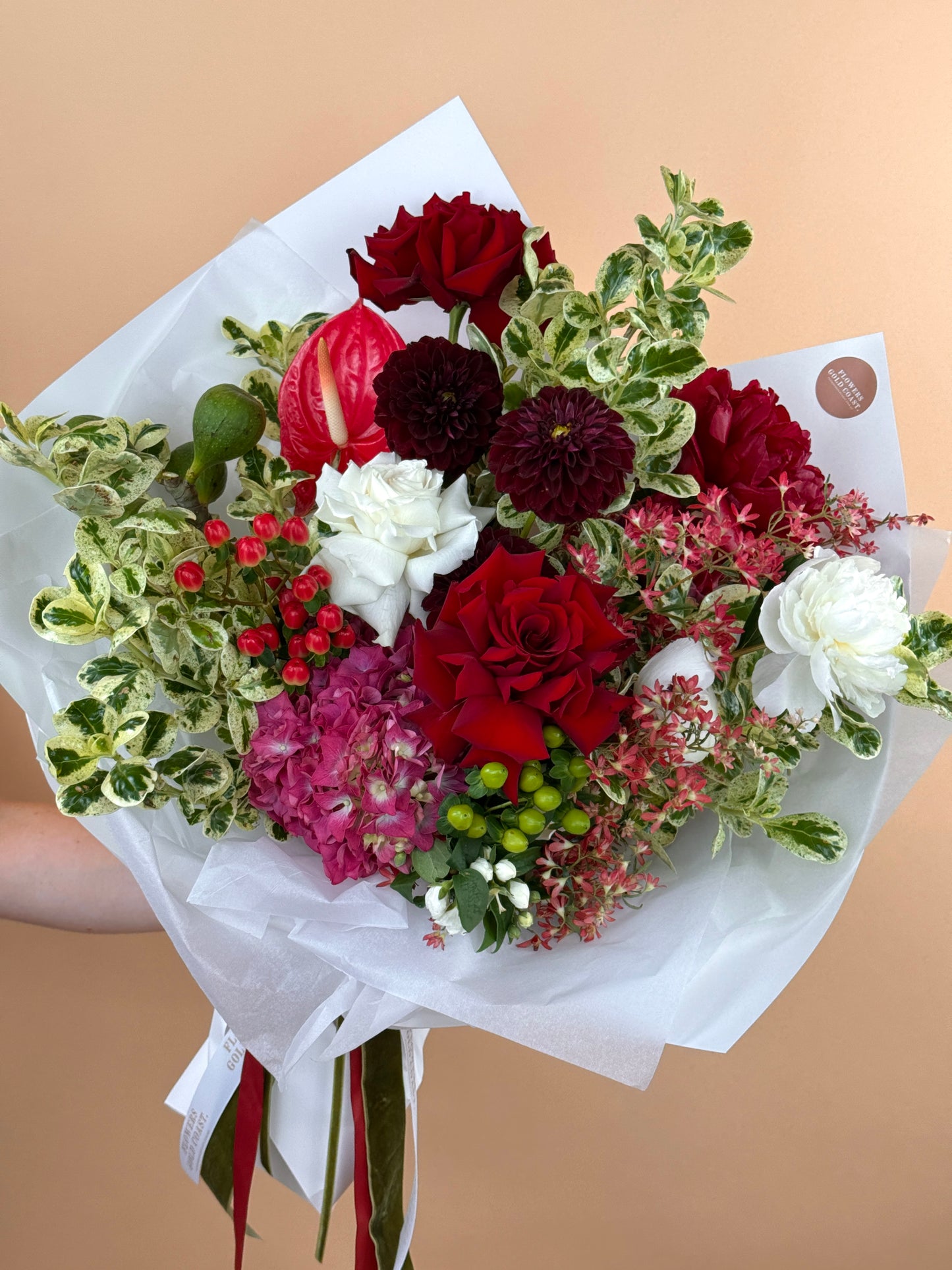 Whimsical Christmas-Flower-Delivery-Gold-Coast-Florist-Flowers Gold Coast-Beautifully Wrapped-Petite-https://www.flowersgoldcoast.com.au-best-florist