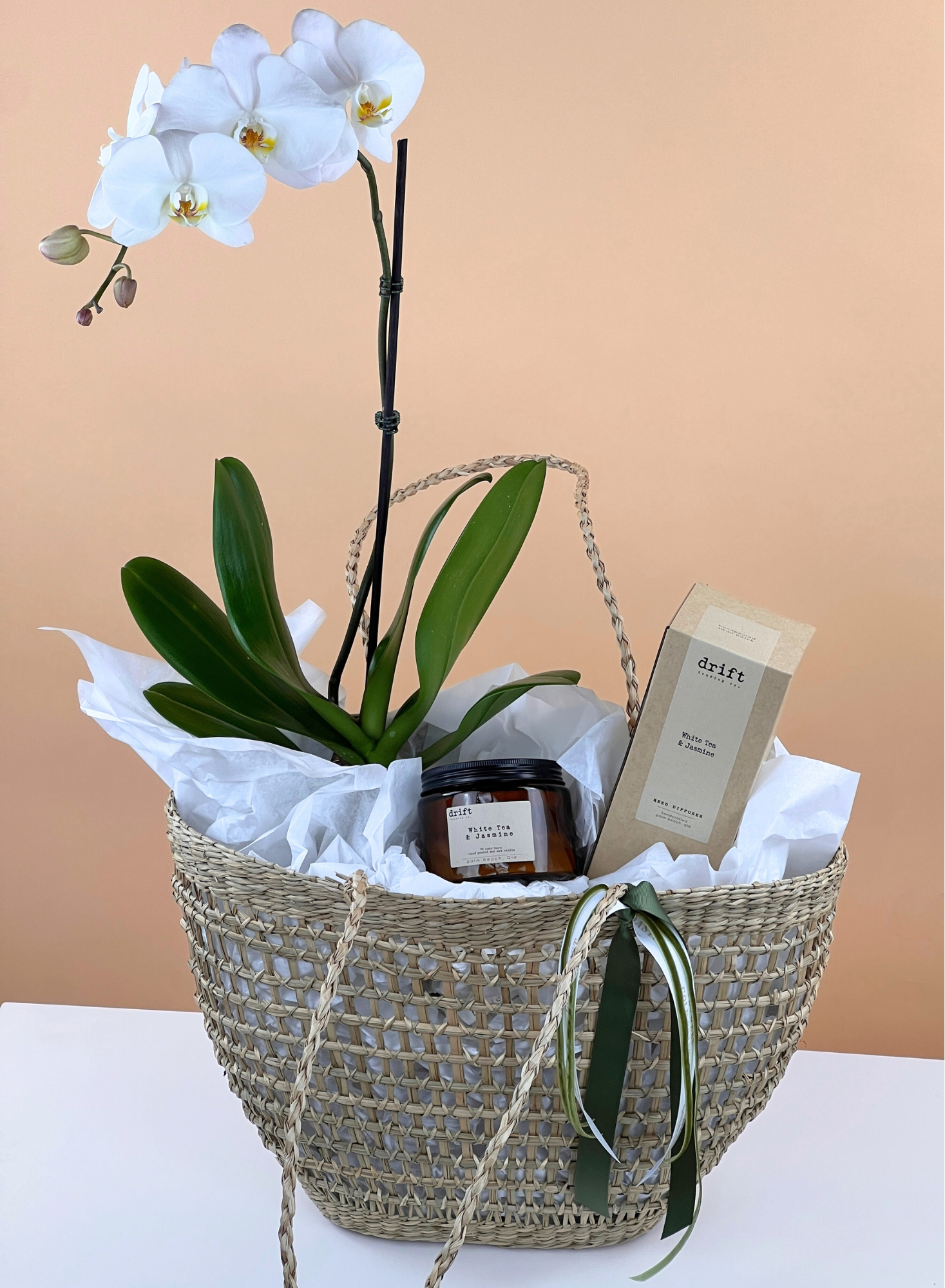 Orchid Hamper Basket-Flower-Delivery-Gold-Coast-Florist-Flowers Gold Coast-The Weekender-Nutty Butter Toffee-No Alcohol-https://www.flowersgoldcoast.com.au-best-florist