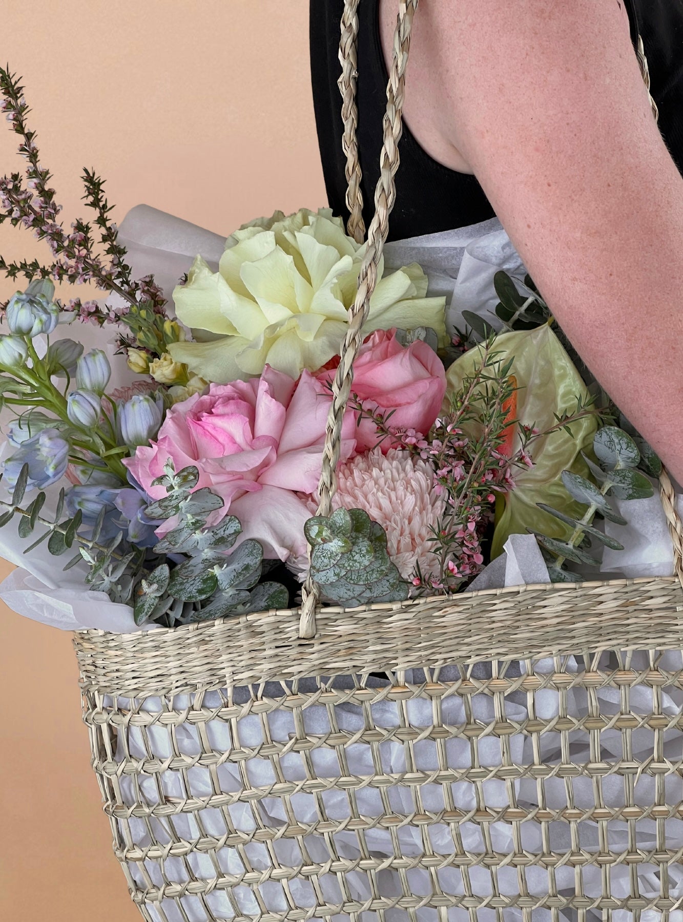 Your Basket - Hamper made with love by Flowers Gold Coast www.flowersgoldcoast.com.au the Gold Coast's best Florist - Same Day Flower Delivery